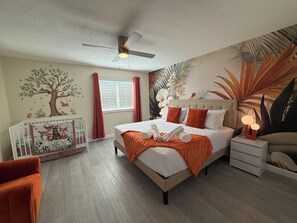 3 habitaciones, tabla de planchar con plancha, wifi y ropa de cama 