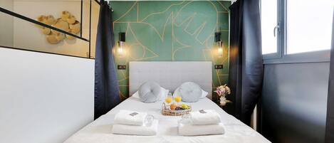 アパートメント | 2 室のベッドルーム、ノートパソコン用作業スペース、アイロン / アイロン台、ベッドシーツ