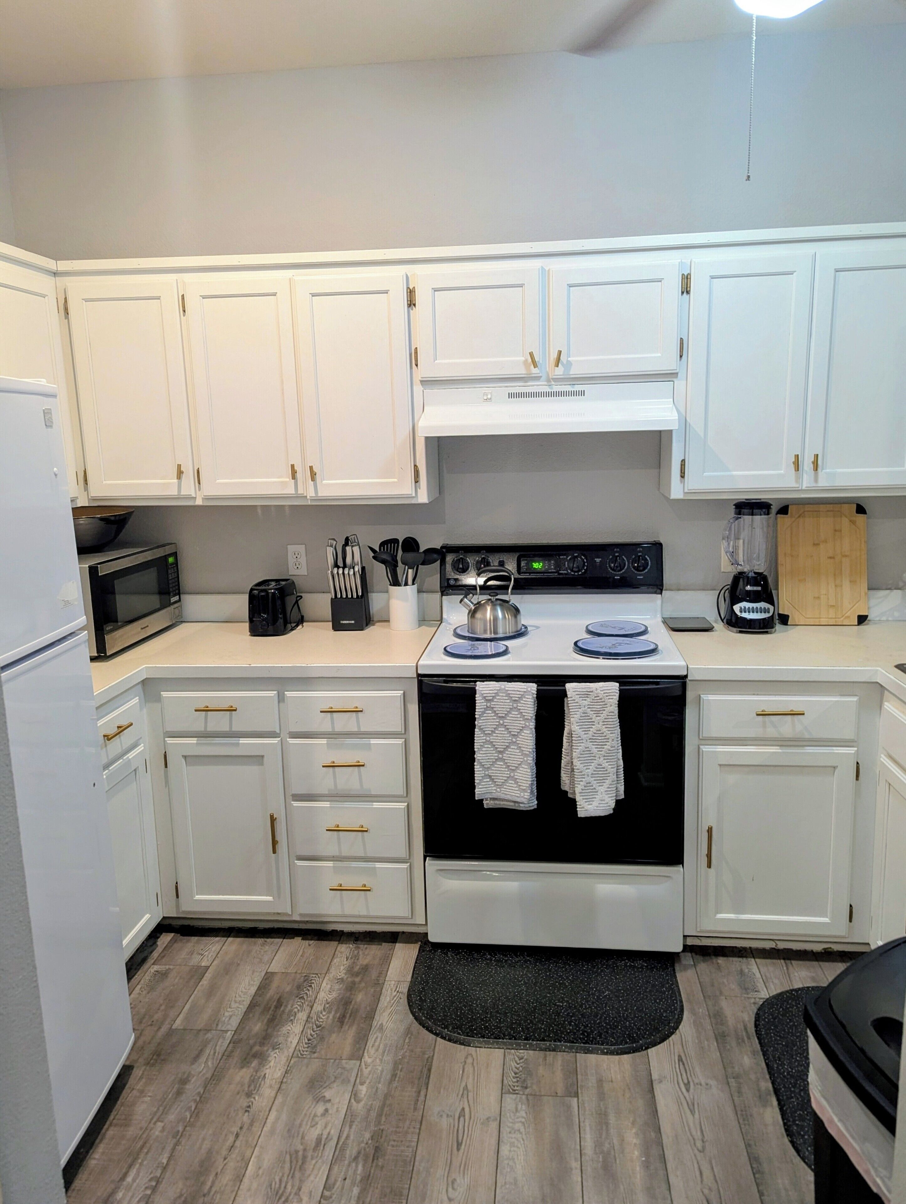 Microwave, oven, stovetop, dishwasher