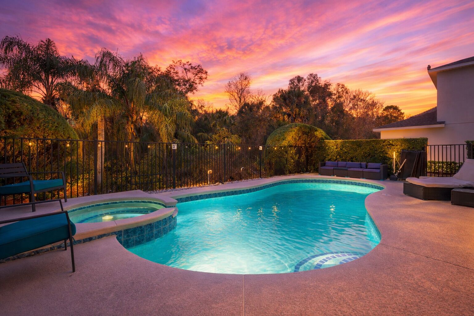 Una piscina riscaldata