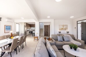 TV, fireplace, books - Melisoulla, modern villa, sea views, pool, home from home. (Latchi)
