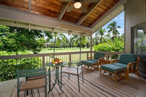 Outdoor dining - 🏖️Keauhou 3BR w/ AC | Golf Views & Family-Friendly Layout (Kailua Kona)