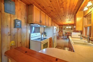 Fridge, microwave, oven, stovetop - Sunset Bay on Birch Island Lake (Scott)