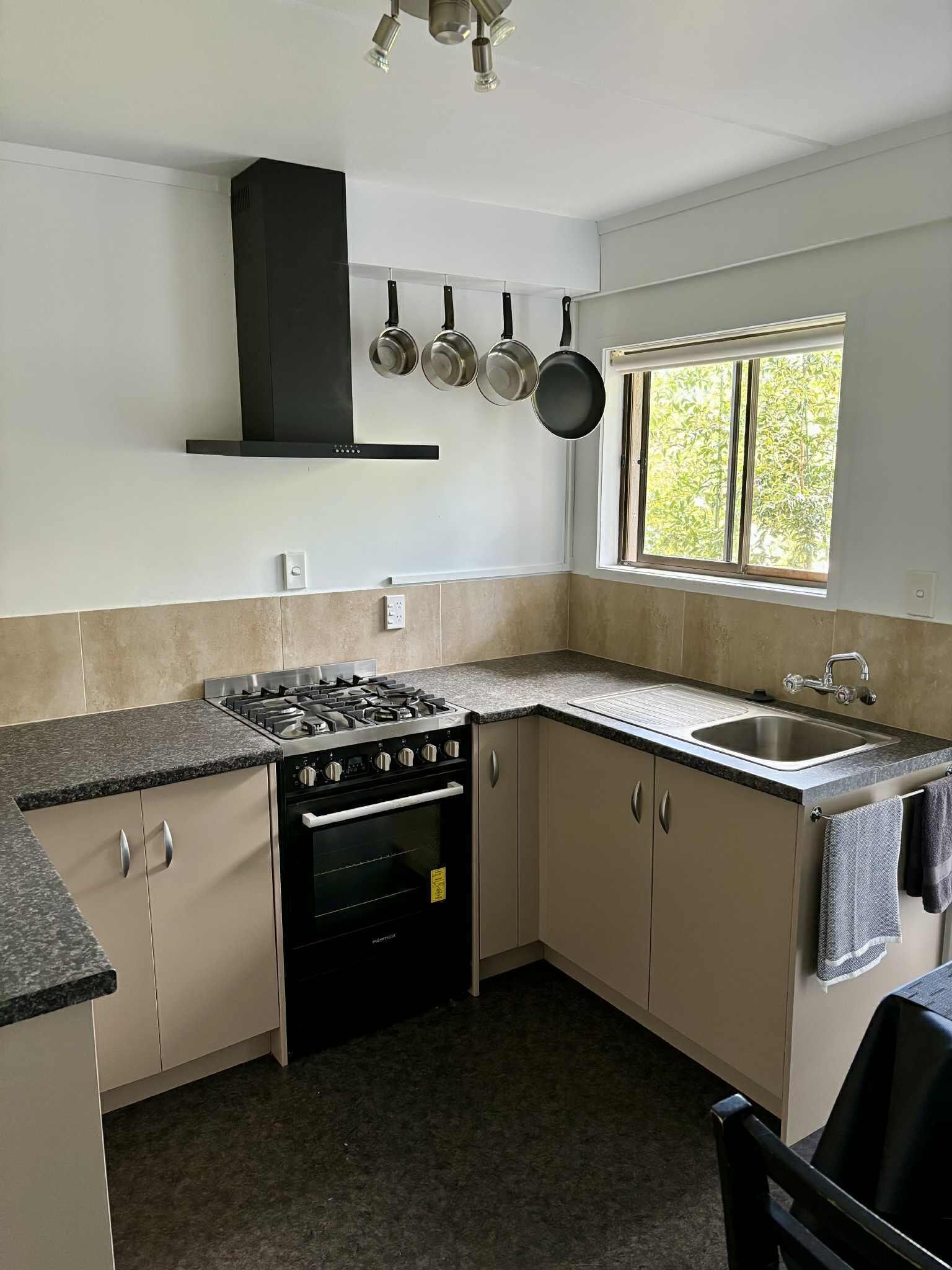 Microwave, oven, stovetop, coffee/tea maker