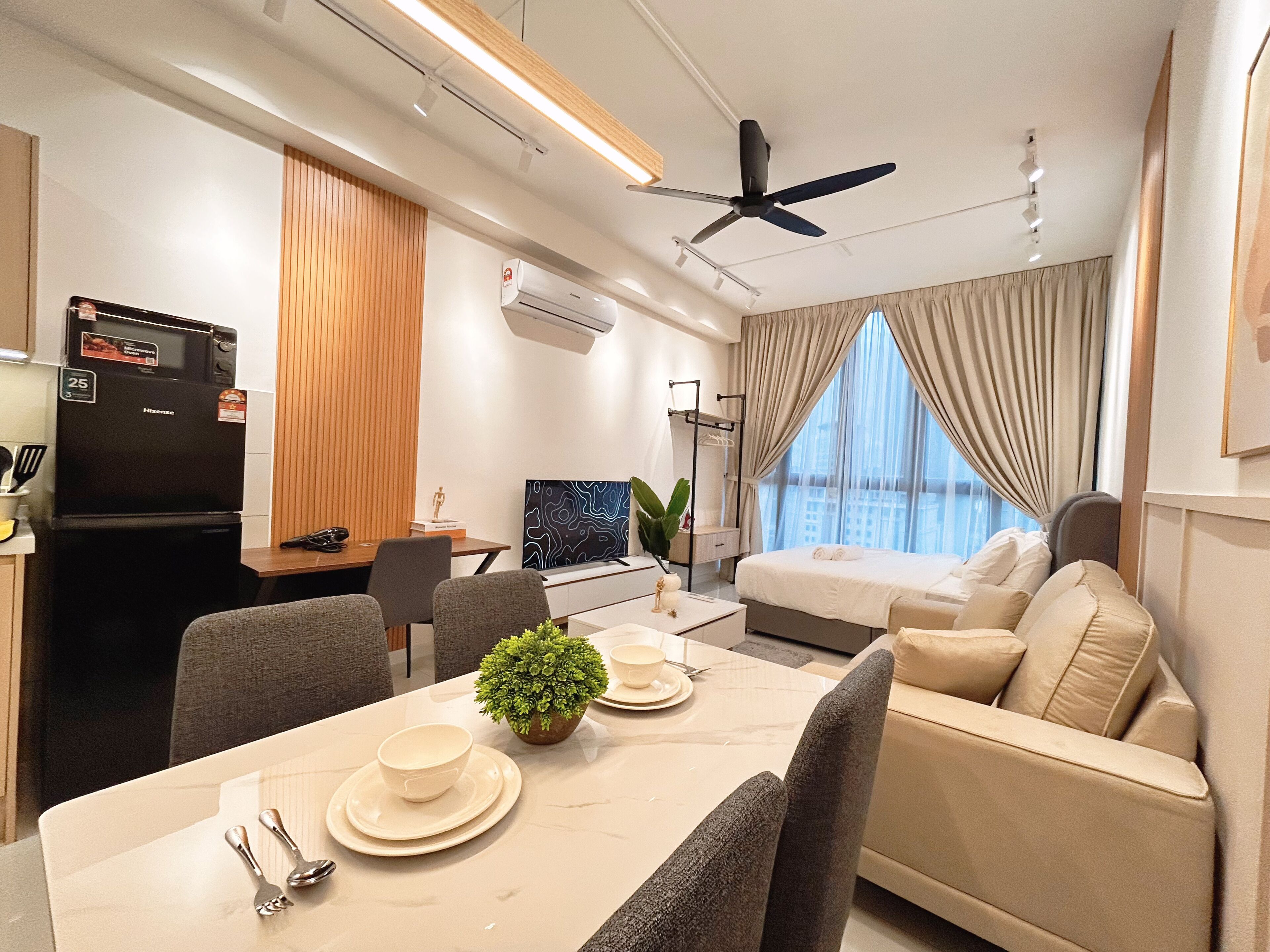 شقة إستديو عادية | ملاءات أسرّة