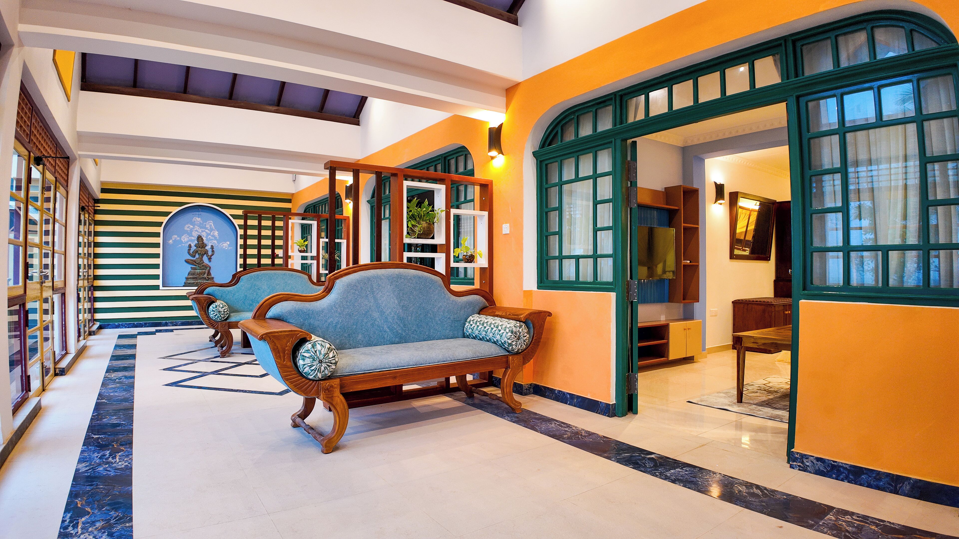 Deluxe Triple Room, Sea View | Living area | Flat-screen TV