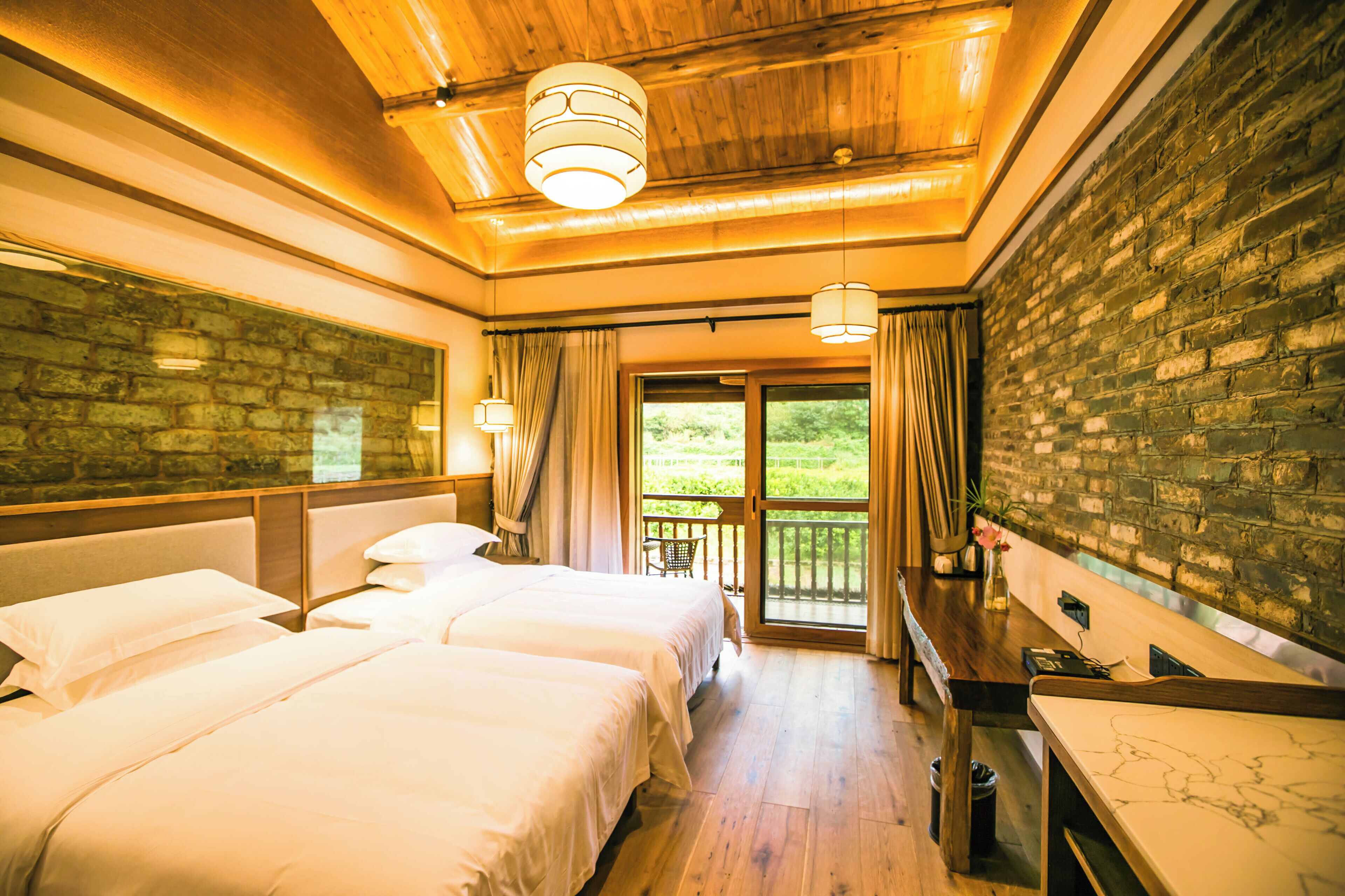 Habitación clásica con 2 camas individuales, vista al patio | Wifi gratis 