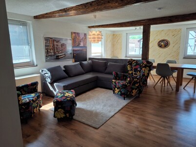 Spacious vacation apartment in the old town of Stadtsteinach.