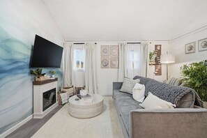 TV connectée, cheminée