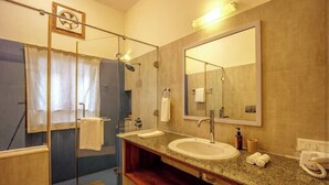 Shower, towels, soap, toilet paper - 3Bed Room Villa with Private Pool North Goa (Goa)