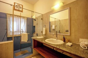 Shower, towels, soap, toilet paper - 3Bed Room Villa with Private Pool North Goa (Goa)
