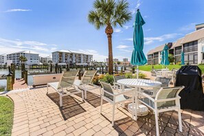 Condo, 1 Bedroom | Outdoor dining - Estero Island Yacht & Racquet Club 224 1 Bedroom Condo (Fort Myers Beach)
