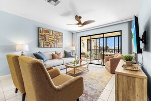 Condo, 1 Bedroom | Living area | Smart TV - Estero Island Yacht & Racquet Club 224 1 Bedroom Condo (Fort Myers Beach)