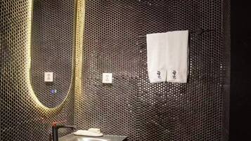 Free toiletries, hair dryer, slippers, towels