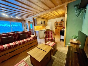 TV - Cozy T2 with garden, pets welcome (Samoëns)