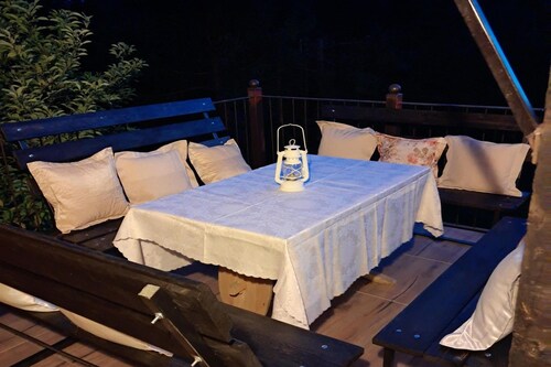 Half of a holiday home, large garden, terrace