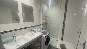 Apartment | Bathroom - Peaceful La Pinede Apartment for Couple (Antibes)