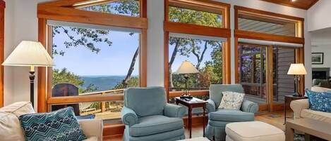 智能电视、壁炉、书