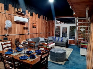 Dining - Out Back Bunkhouse. Find peace & quiet in the country, 7 miles outside of town. (Bryan)