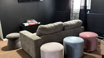 Smart TV, video games, table football, ping pong