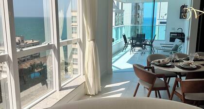 Premium Ocean View Penthouse in Meia Praia - 12th floor, high standard, one block from the beach.