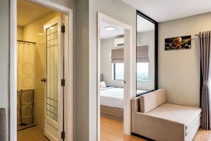 Appartement, balcon, vue ville | Salle de bain