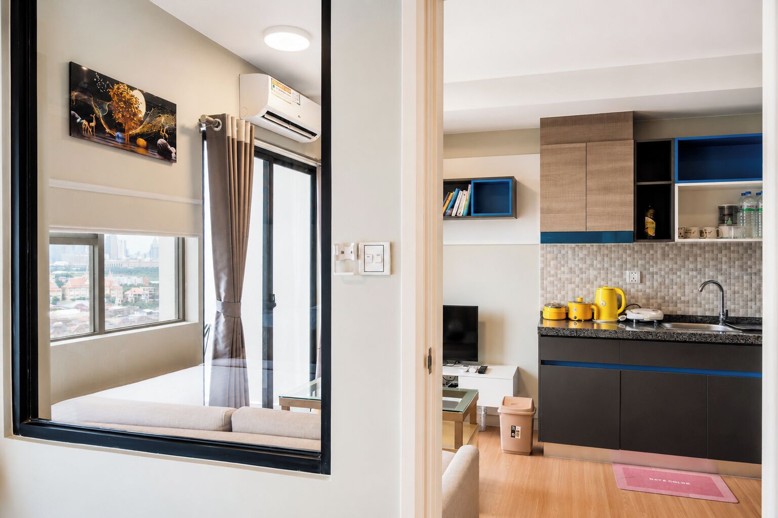 Apartment, Balcony, City View | Private kitchen | Fridge, dishwasher, cookware/dishes/utensils