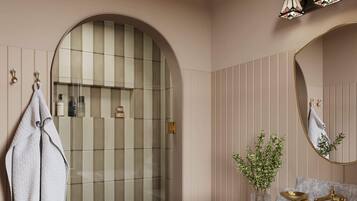 Douche, serviettes fournies