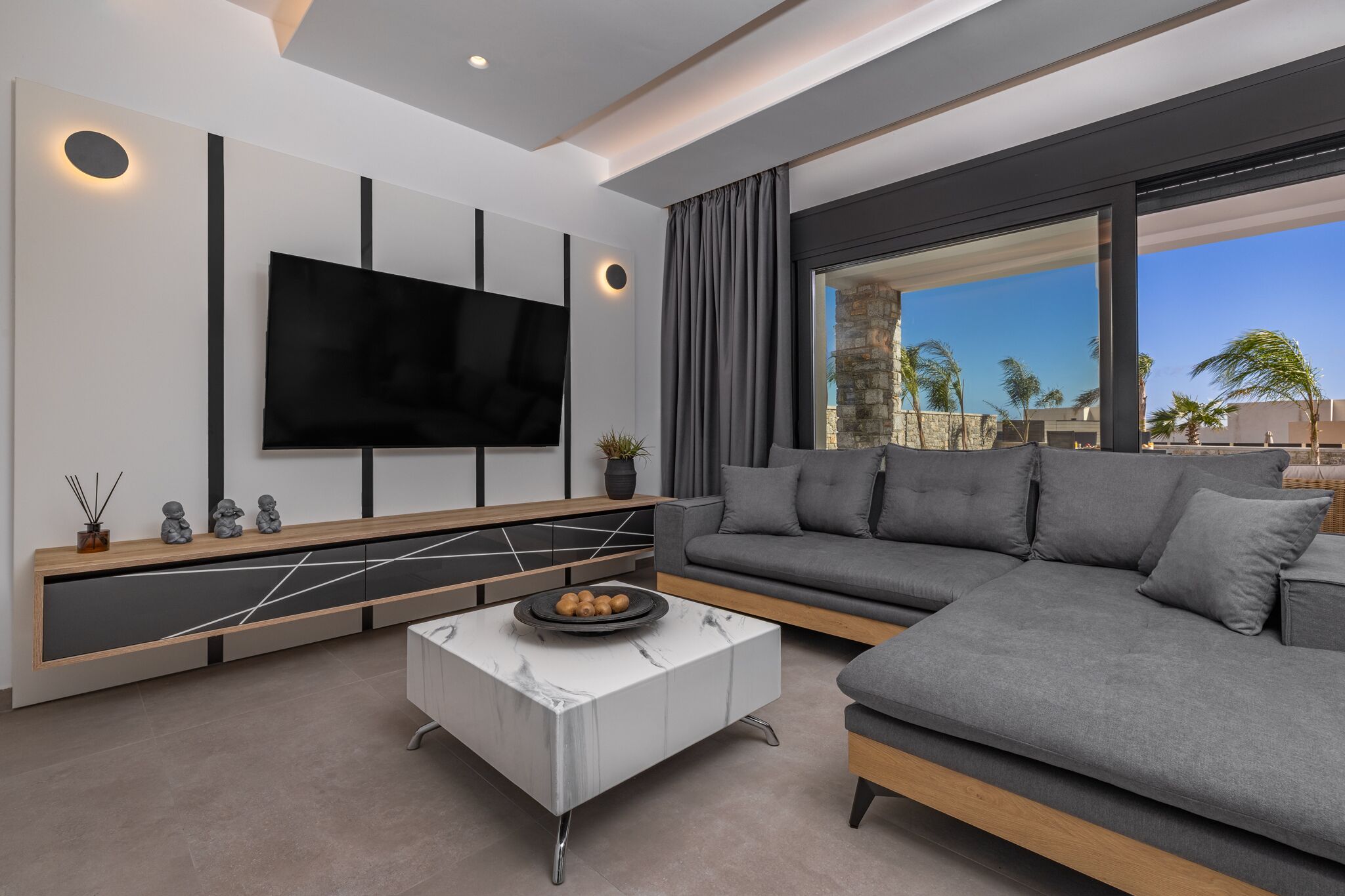 Luxury Villa, 4 Bedrooms, Pool View | Living area