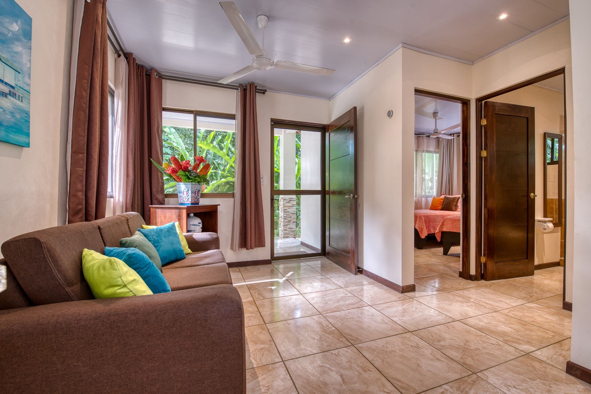 Cabin, 2 Bedrooms, Non Smoking, Pool View | Free WiFi, bed sheets