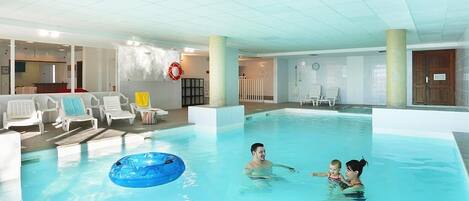 Indoor pool, a heated pool