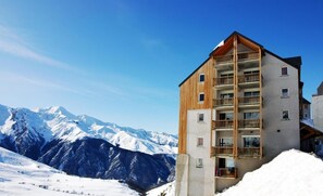 Exterior - 20m from shops, fitness, swimming pool, sauna, balcony, tv, ski locker, 36m², Peyragudes (Germ)