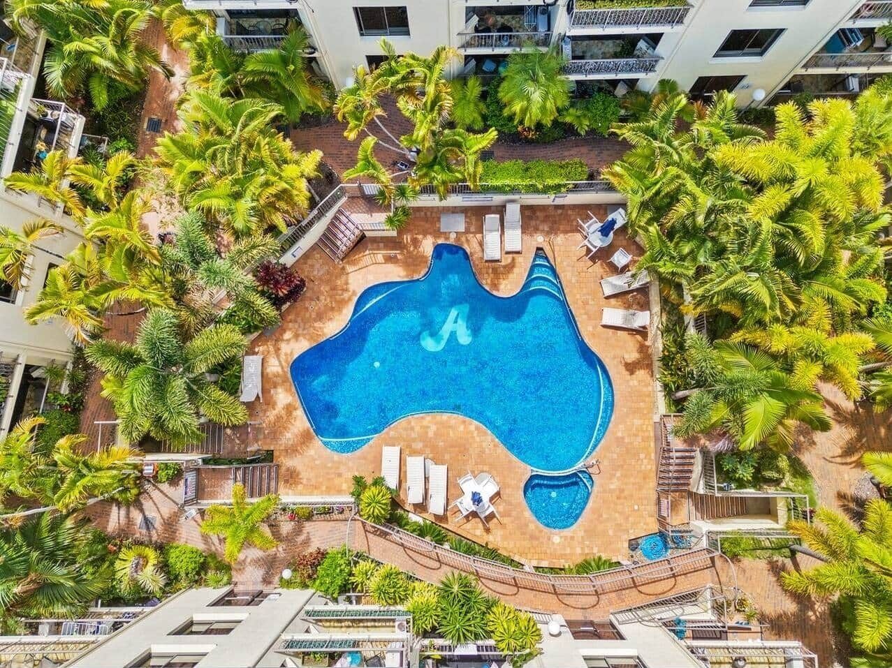 A heated pool