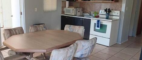 Microwave, oven, stovetop, cookware/dishes/utensils