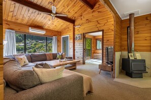 Televisio, takka, tietokoneen näyttö