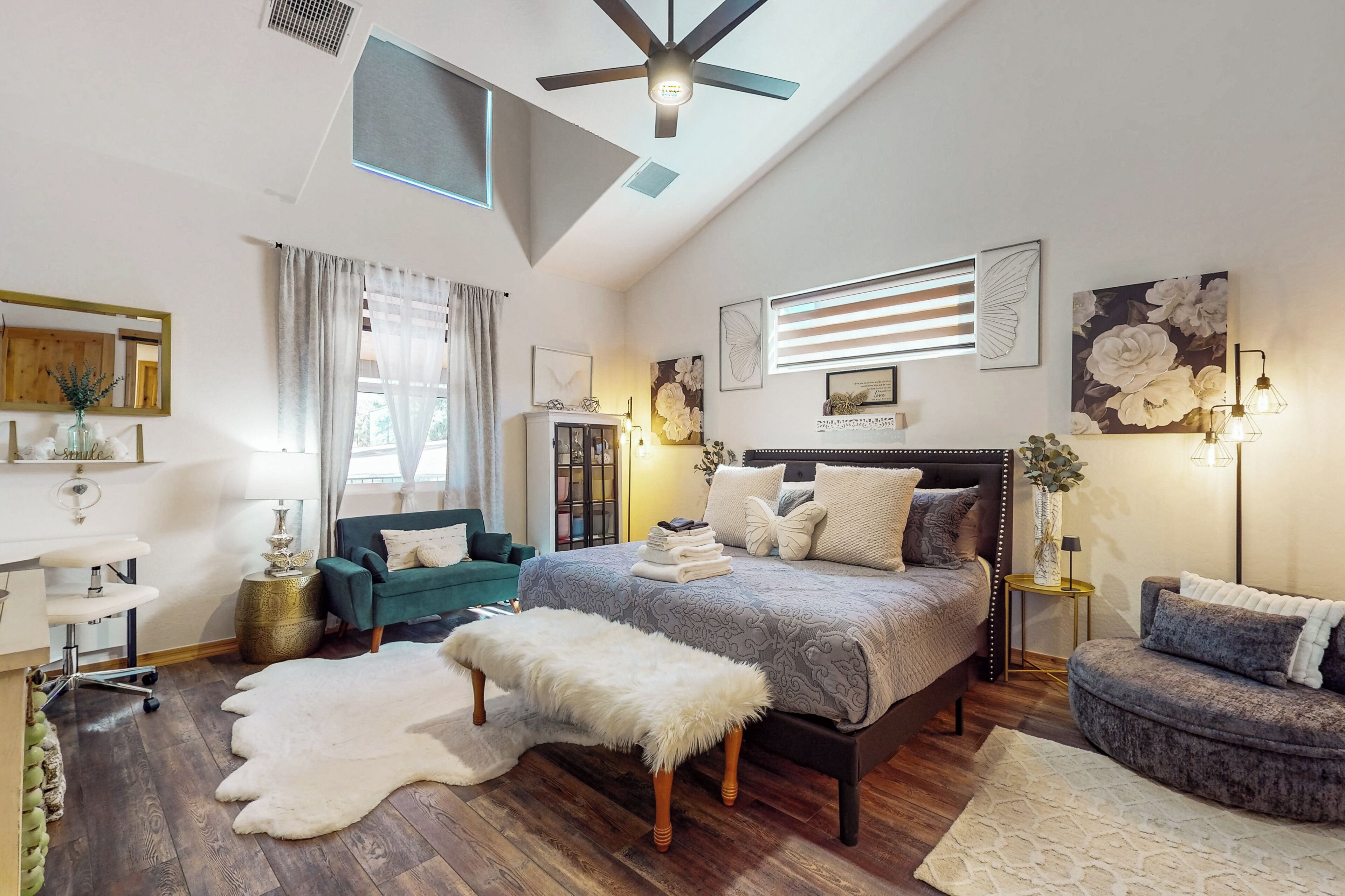 Desk, iron/ironing board, travel crib, internet