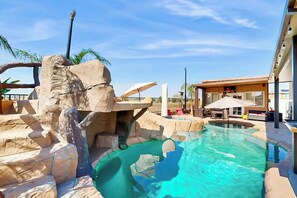 A heated pool