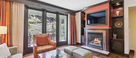 TV connectée, cheminée