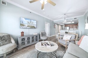 TV - Seawind 1003 | Updated Beachfront Condo – Great location - walk to everything! (Gulf Shores)