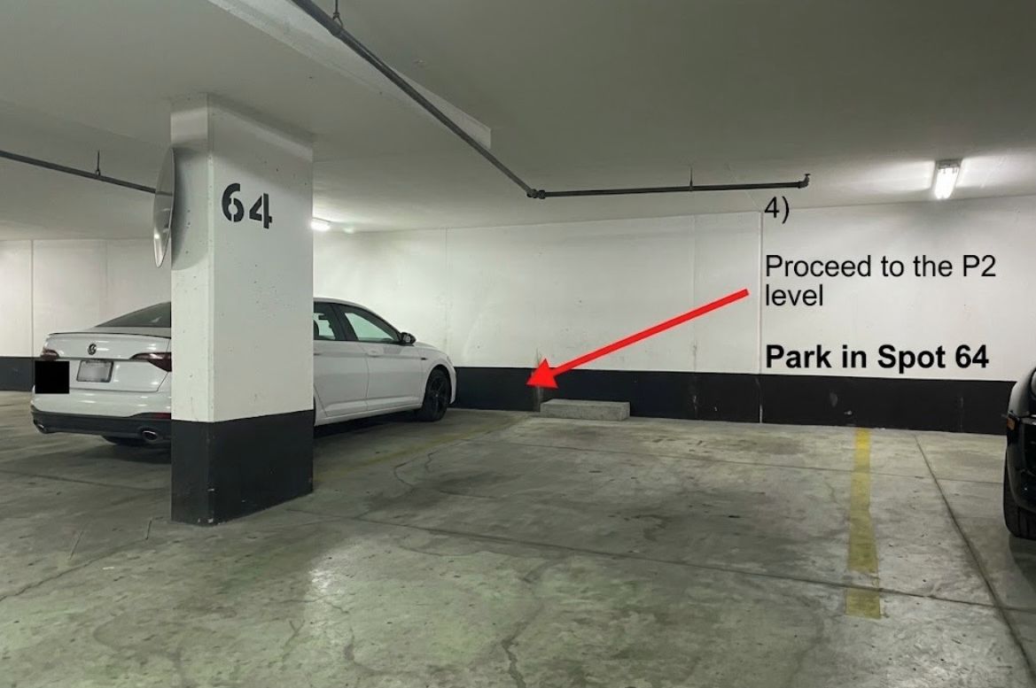 Free parking- underground parking P2 level