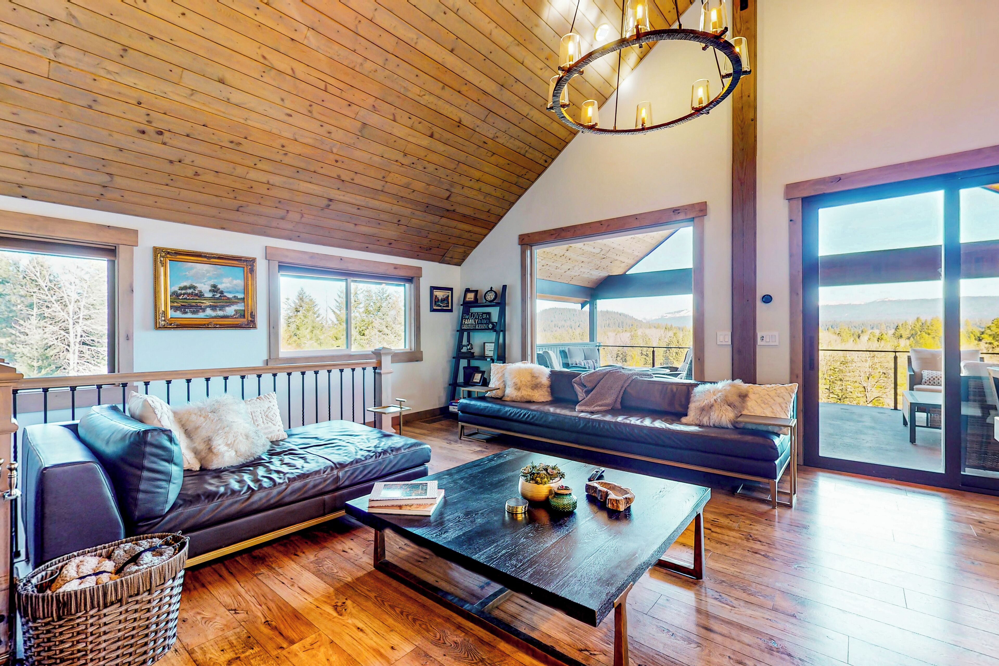 Televisie, een open haard, een tafeltennistafel en boeken