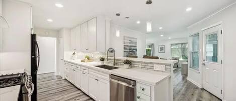 Microwave, oven, stovetop, dishwasher