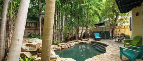 Outdoor pool, a heated pool