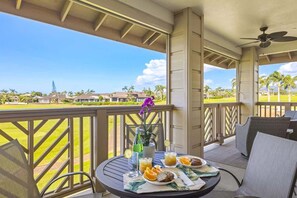 Outdoor dining - Pili Mai 6I – Golf Course Views, Distant Ocean Views, Central A/C (Koloa)