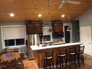Private kitchen - Eagles Landing - Lakefront Home on crystal clear Wolf Lake (Muskegon)
