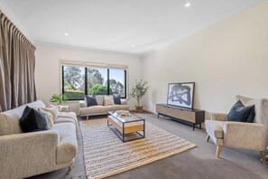 Televisión y chimenea 