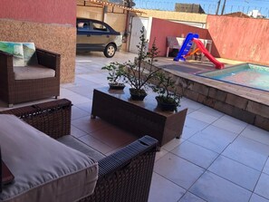 Terrace/patio - Right on the sand (Praia Grande)