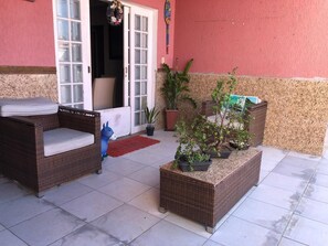 Terrace/patio - Right on the sand (Praia Grande)
