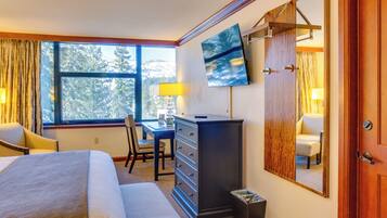 Desk, iron/ironing board, internet, bed sheets