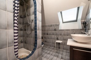 Shower, hair dryer